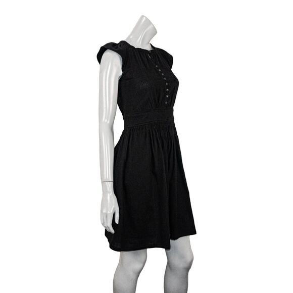 ISABEL MARANT Etoile Women's Black Mini Dress Sleeveles pleated size 1 - Picture 4 of 10